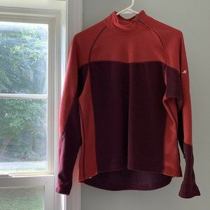 Eastern Mountain Sports Women’s Red Sweater Side Neck Zipper Pullover Large